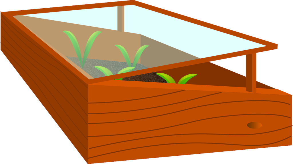 Pic art wooden cold frame